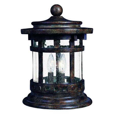 Maxim Three Light Sienna Seedy Glass Deck Light 3132CDSE
